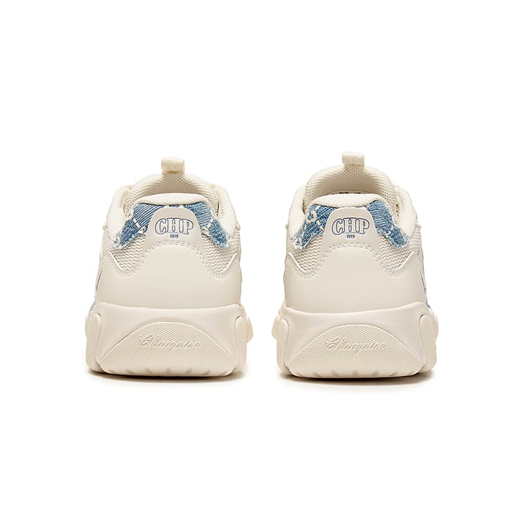 Кроссовки Champion Low Top Crepe Sneakers Женские Молочно-белый Вечно-синий - изображение 4