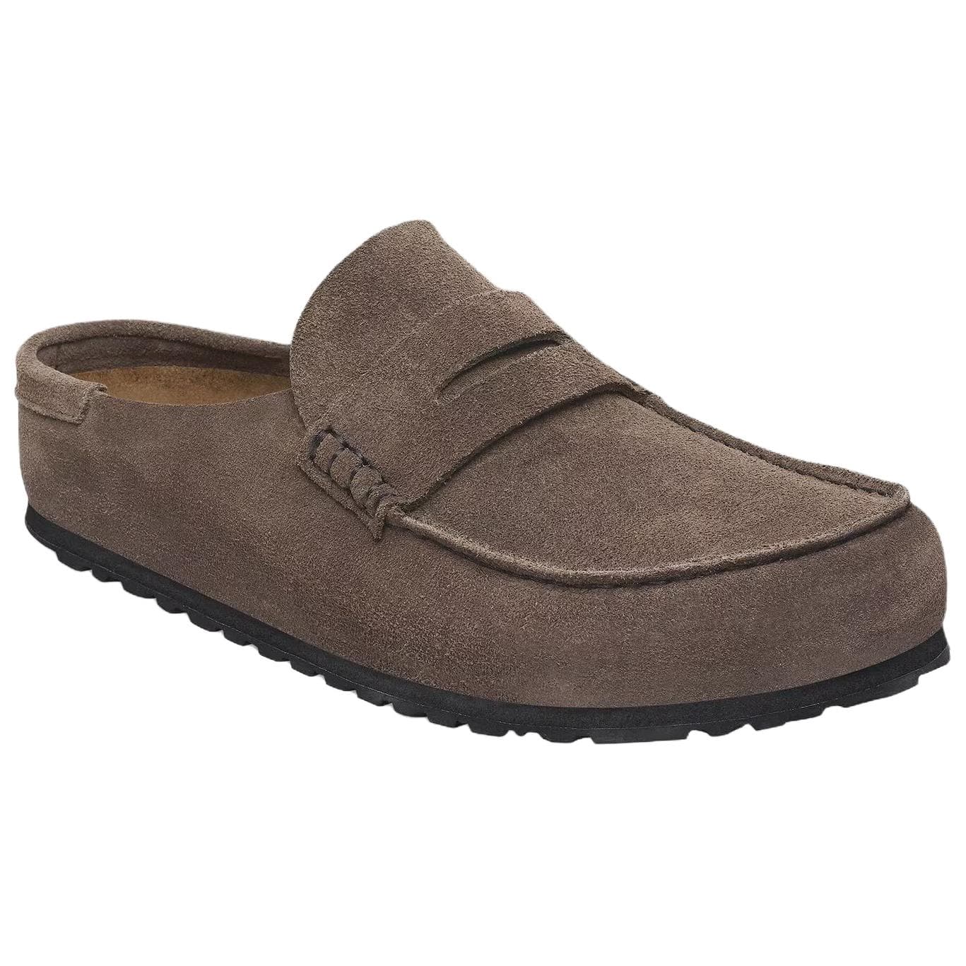 Сандалии Birkenstock Naples Резиновая подошва Отсутствие специальных функций Закрытые тапочки Унисекс Темно-серый Узкая версия - изображение 2