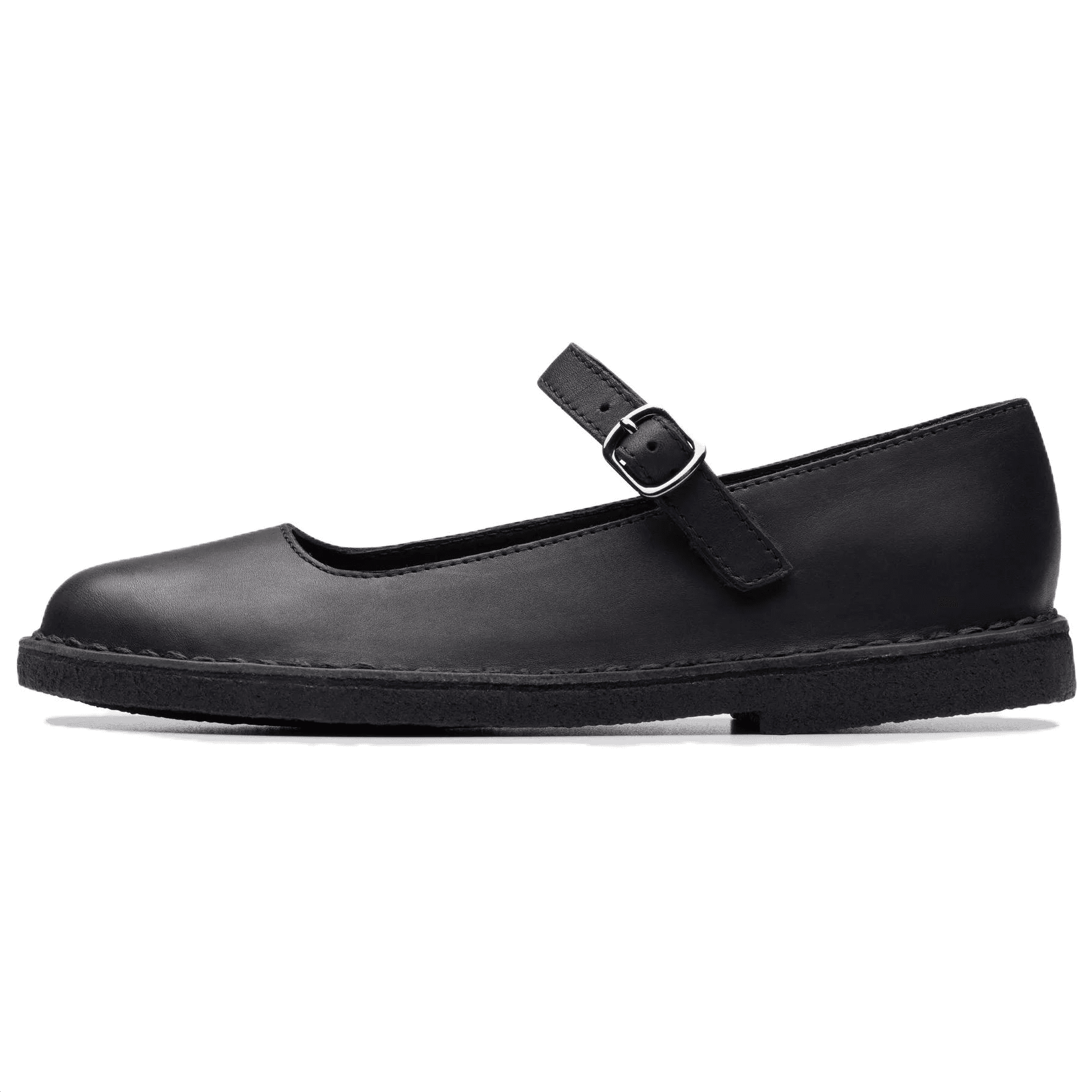 Clarks Пустыня Jane Кожа Тонкие и Без Объема Туфли Мэри Джейн Женские Черные - изображение 1