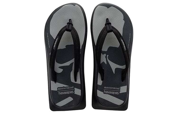 Шлёпанцы Havaianas x Mastermind Japan Zori Sandals Black Grey - изображение 4
