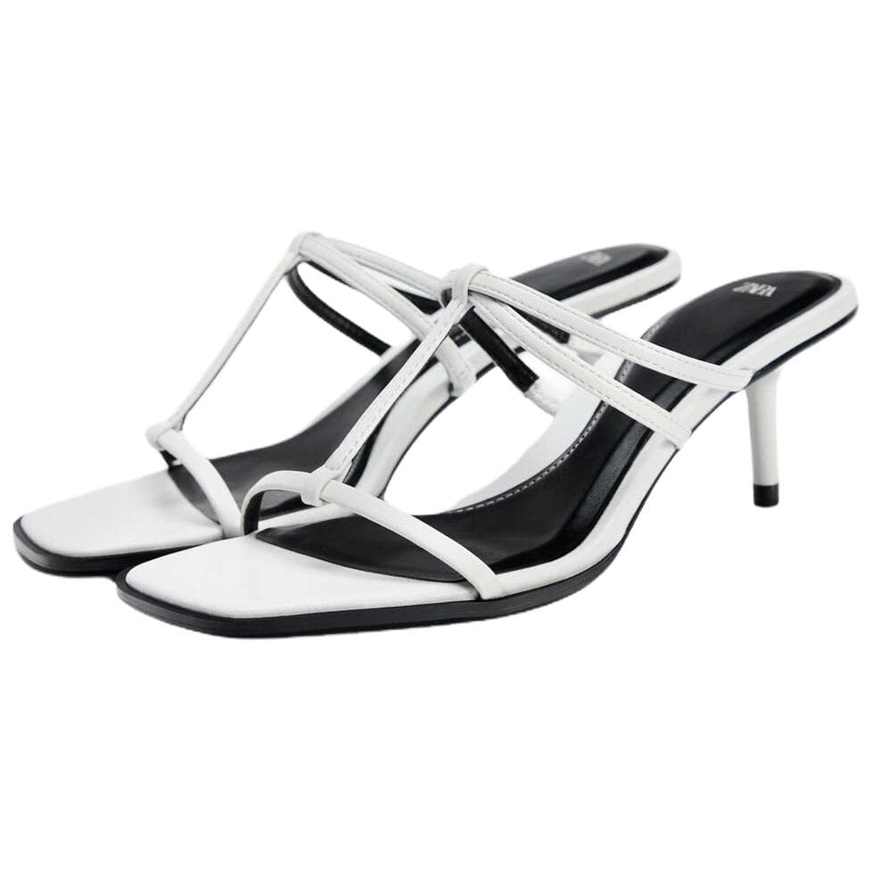 Сандалии ZARA Шлепанцы Женские Белые - изображение 2