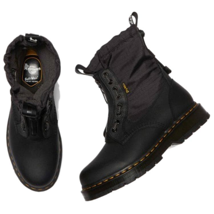 Ботинки Dr.Martens 1460 Кожаные Короткие Армейские Ботинки 3,5 см Унисекс Черные - изображение 7