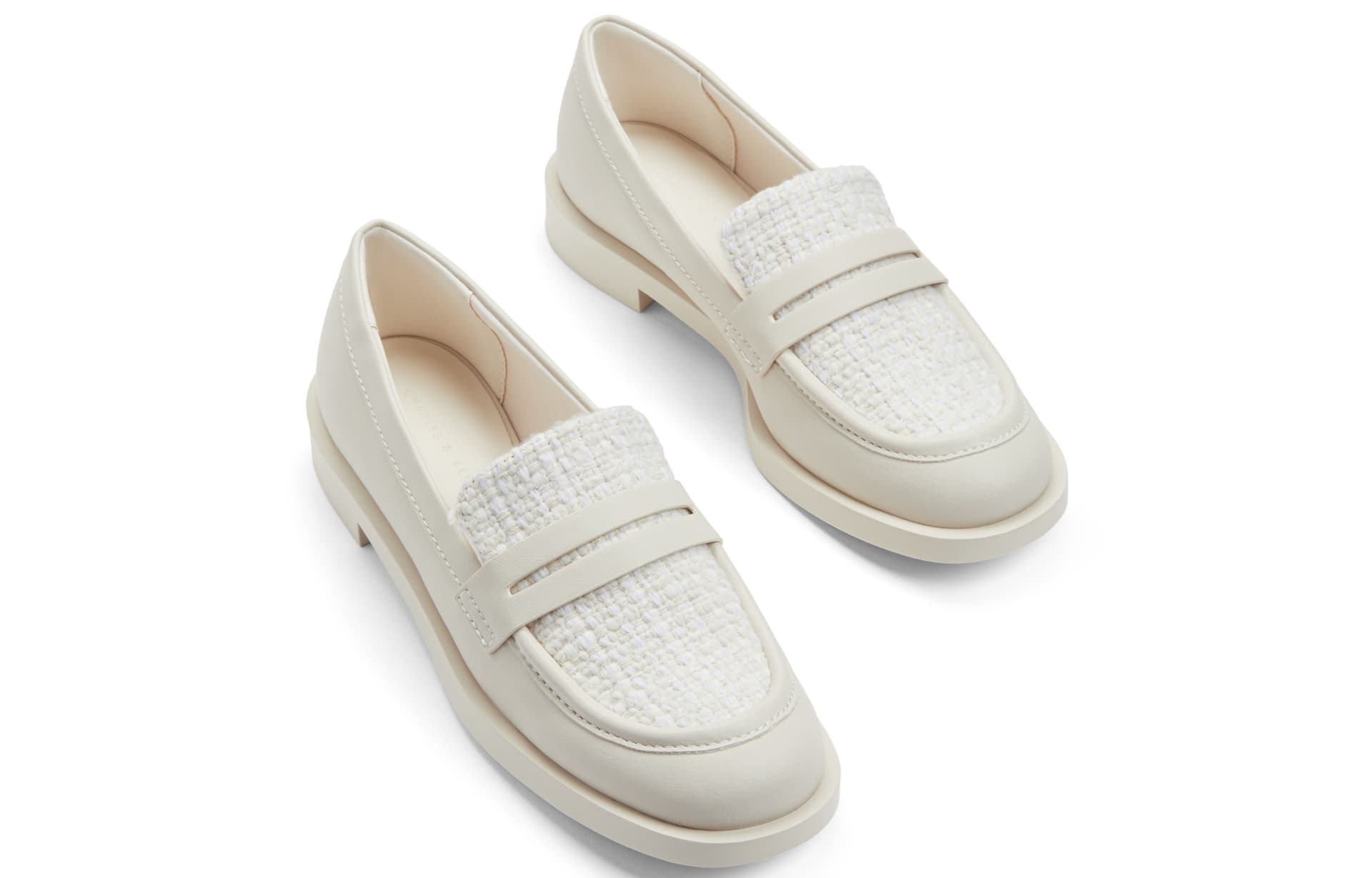 Лоферы CHARLES&KEITH PU Твид Повседневный Плоский Лоферы 2,4 см Женский - изображение 6