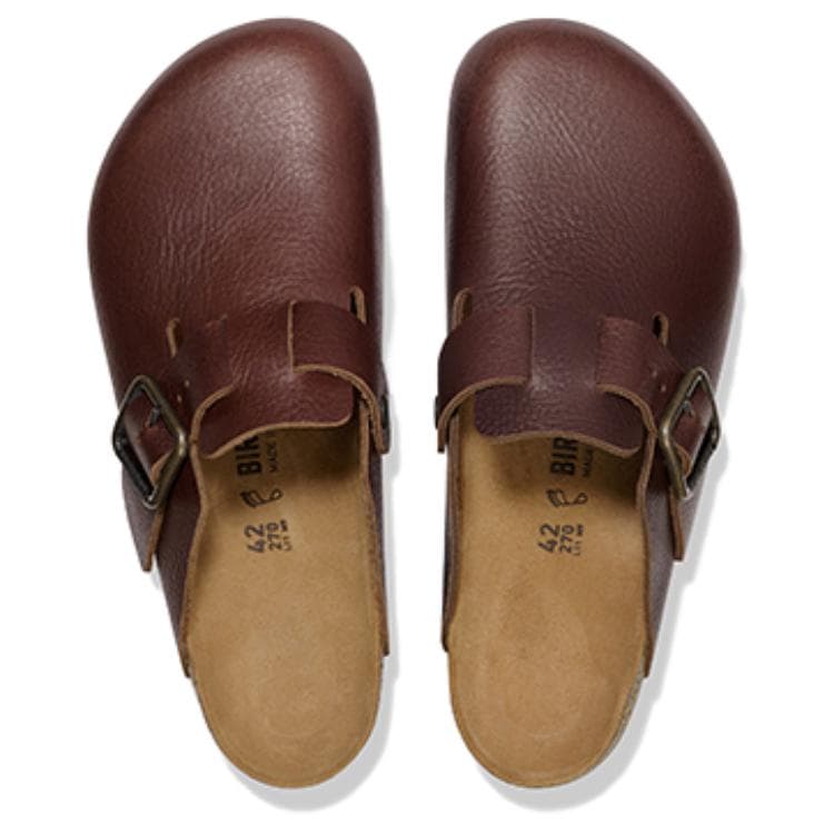 Сандалии Birkenstock Boston Обувь в стиле Birkenstock Удобный Тапочки с закрытым носом Мужской Темно-коричневый Регулярный Полузакрытая широкая версия - изображение 3