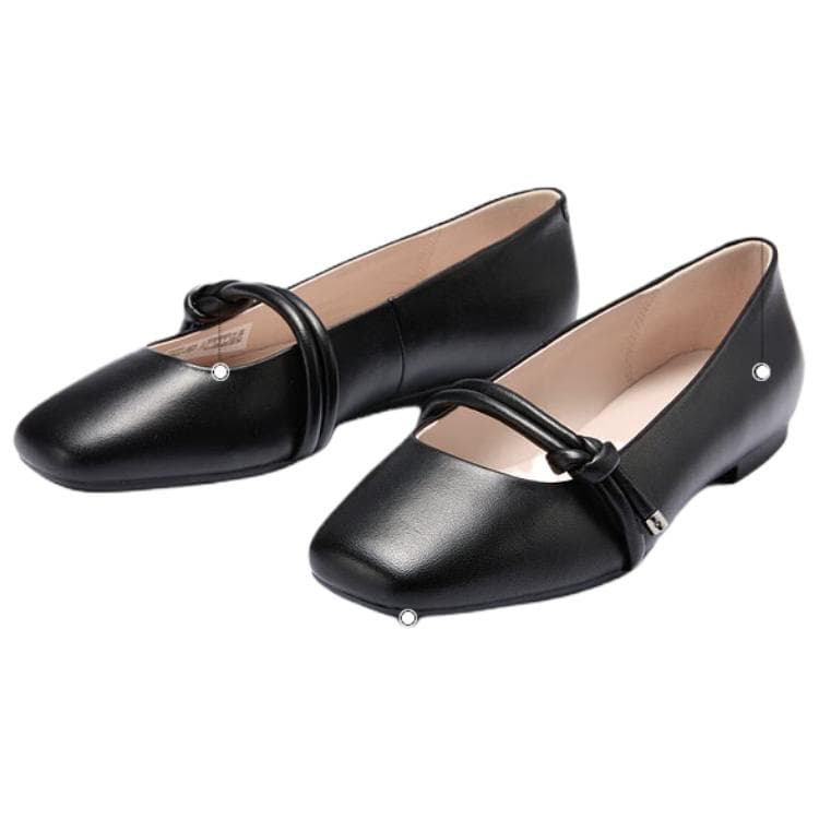 Ecco Dance Joy Collection Овчина Тонкие и Без Форма Туфли Мэри Джейн 1см Женские Черные - изображение 4