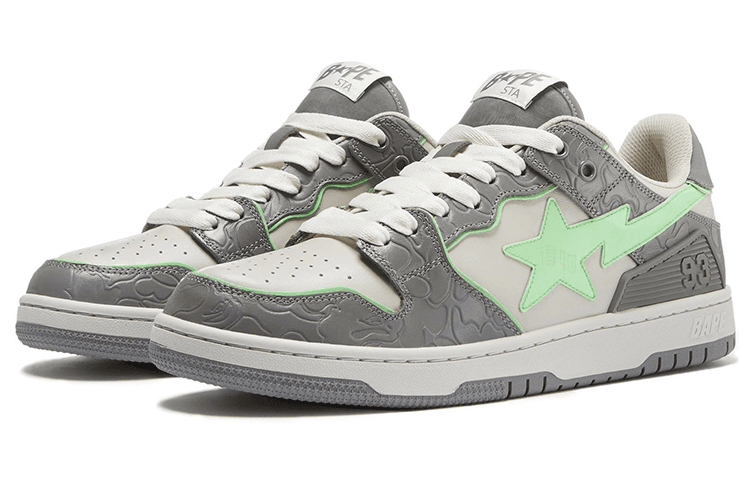 Кроссовки A BATHING APE SK8 Sta Grey Green - изображение 2