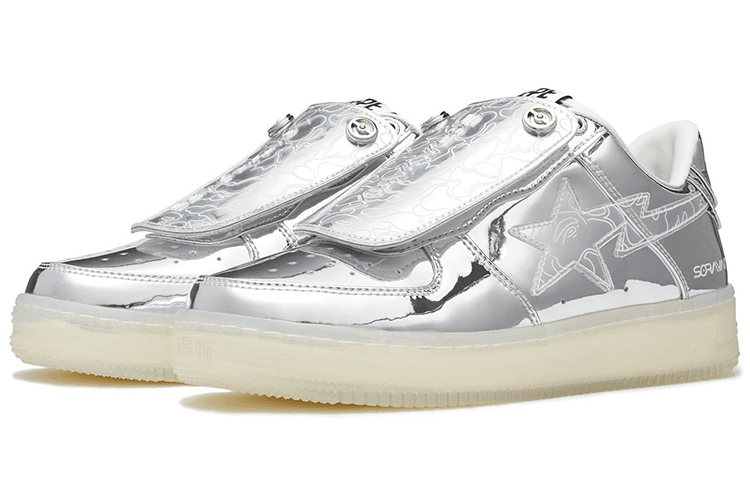 Кроссовки Hajime Sorayama x A BATHING APE Silver - изображение 2