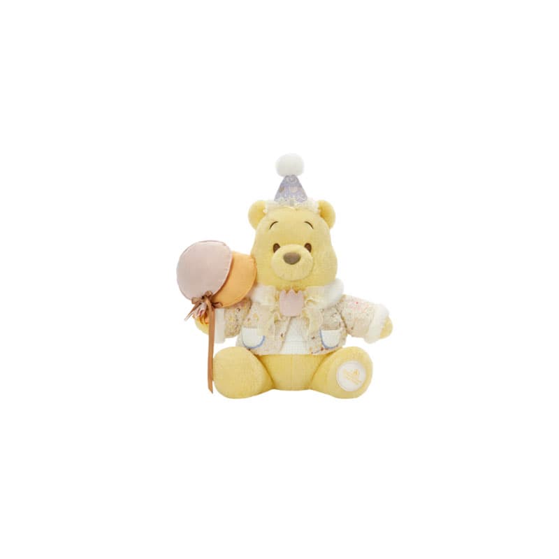Мягкая игрушка Disney x DISNEYLAND 2025 Зимняя коллекция Winnie The Pooh и друзей Желтая кукла на воздушном шаре Мягкая игрушка H23см - изображение 1