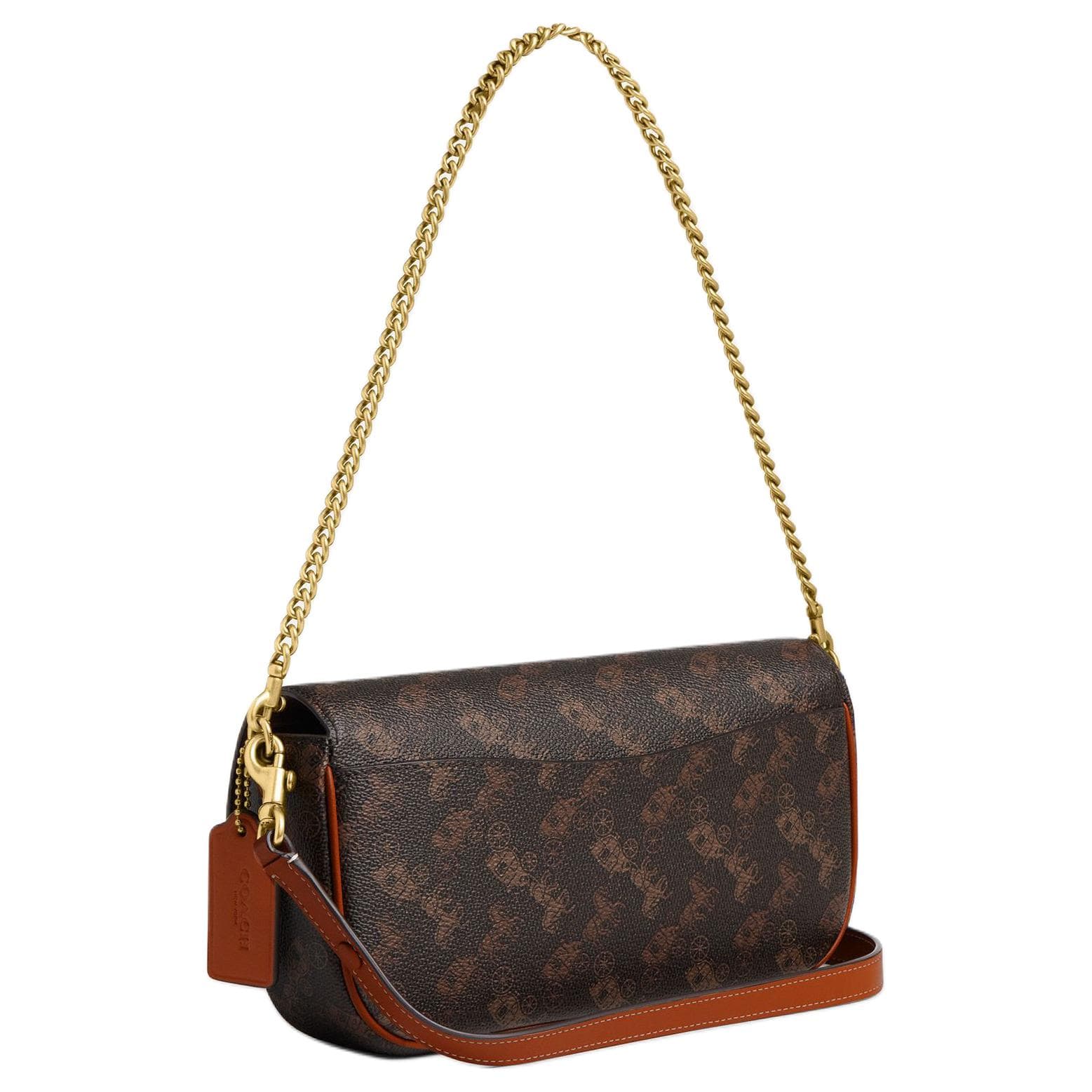 Мини-сумка COACH Brook Flap Сумка через плечо из искусственной кожи среднего размера женская коричневая - изображение 2