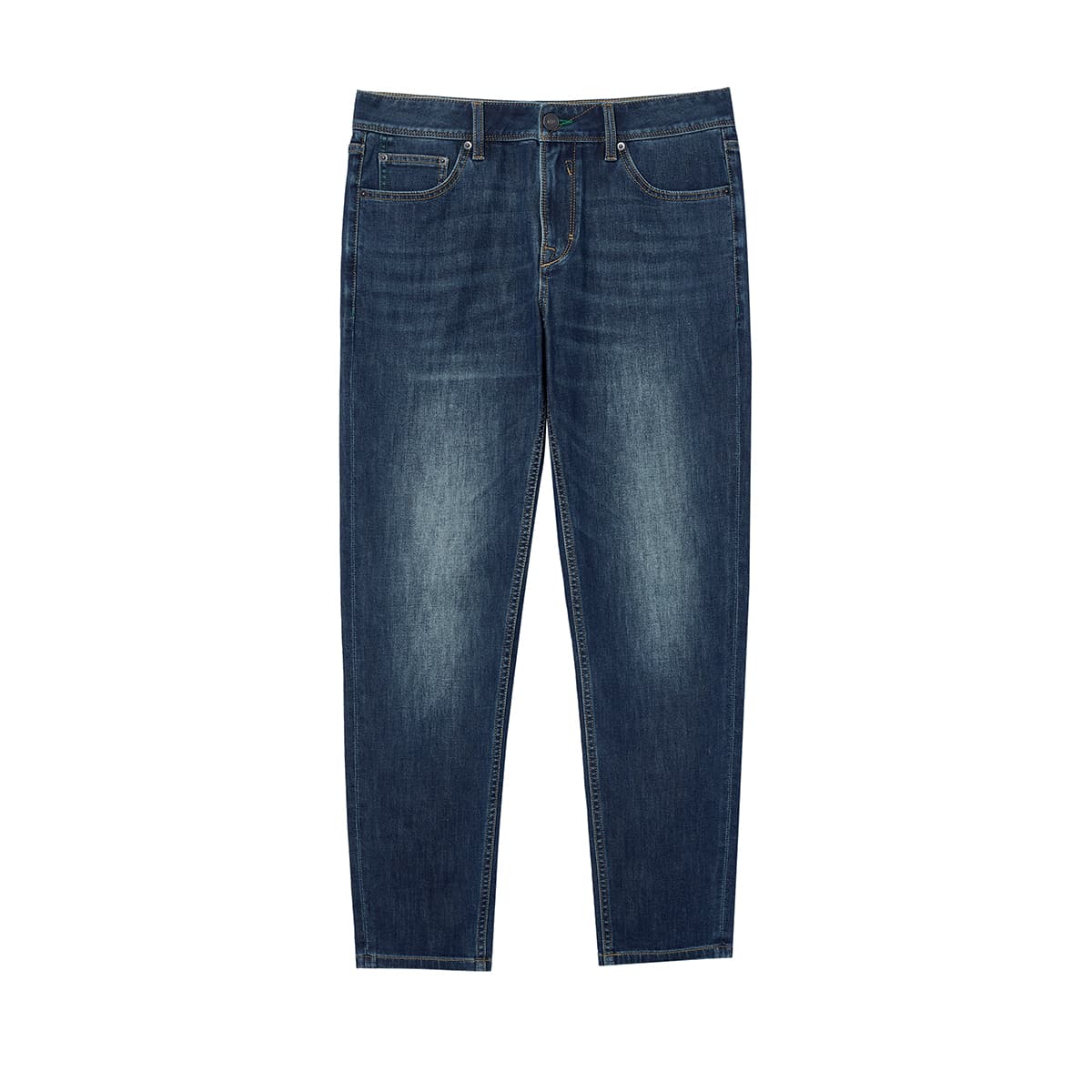 Штаны JACK&JONES Модный минималистичный базовый повседневный джинсы с накладными карманами, промытый, кошачий ус, экологически чистый, эластичный, приталенный крой, мужской - изображение 1