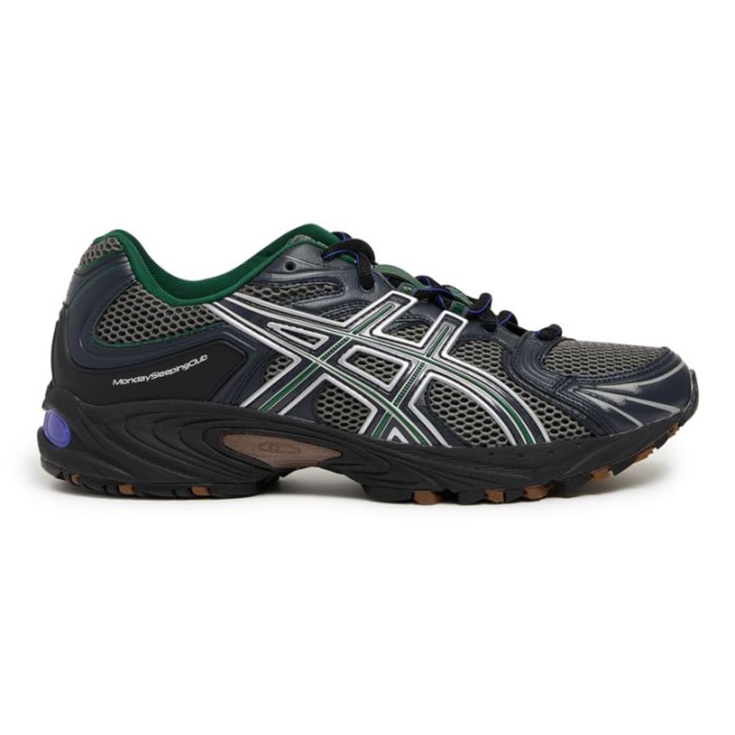 Кроссовки Asics Гель Kahana TR Nexus MondaySleeping Клуб Коллаборация Низкий Верх Повседневная Обувь Унисекс Черный Серый Зеленый - изображение 2