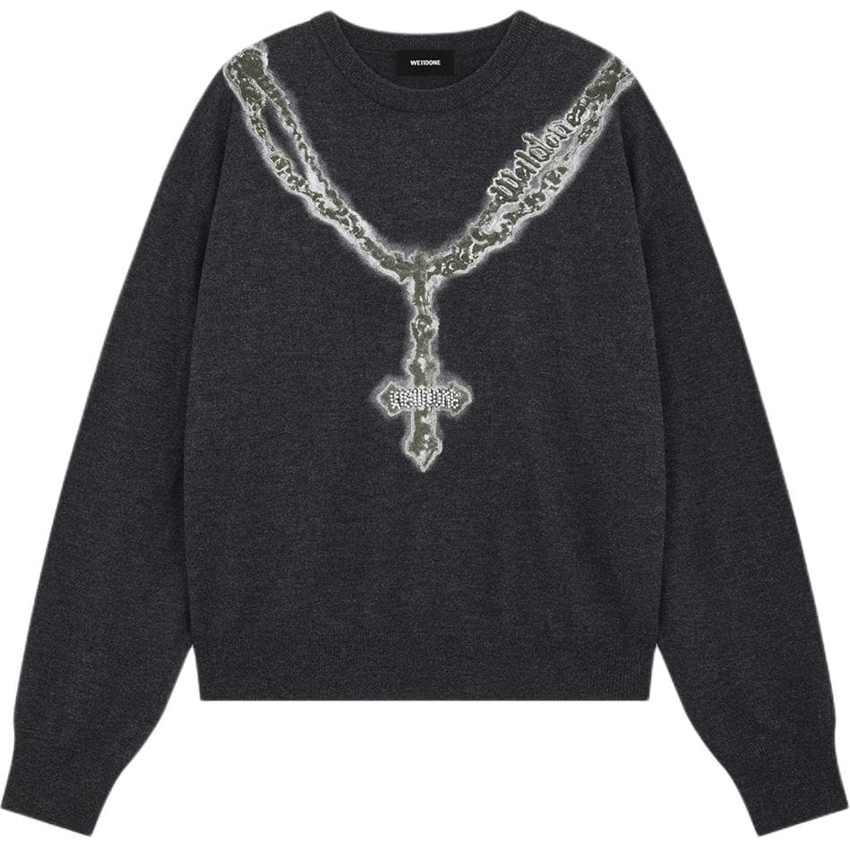 Кофта WE11DONE Carbon Gray Унисекс Свитера - изображение 1