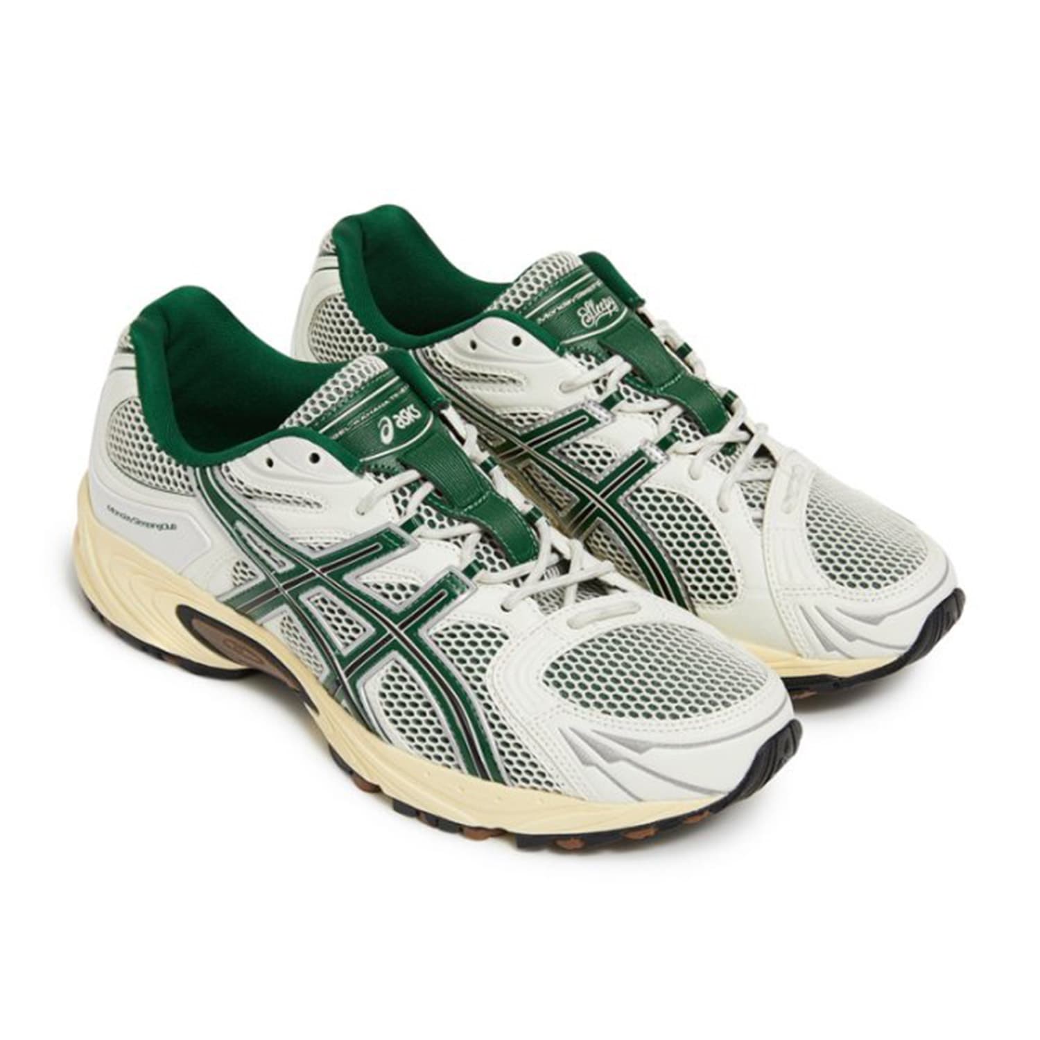 Кроссовки Asics Гель Kahana TR MondaySleeping Клуб Коллаборация Низкий Верх Повседневная Обувь Унисекс Белый Серый Зеленый - изображение 3