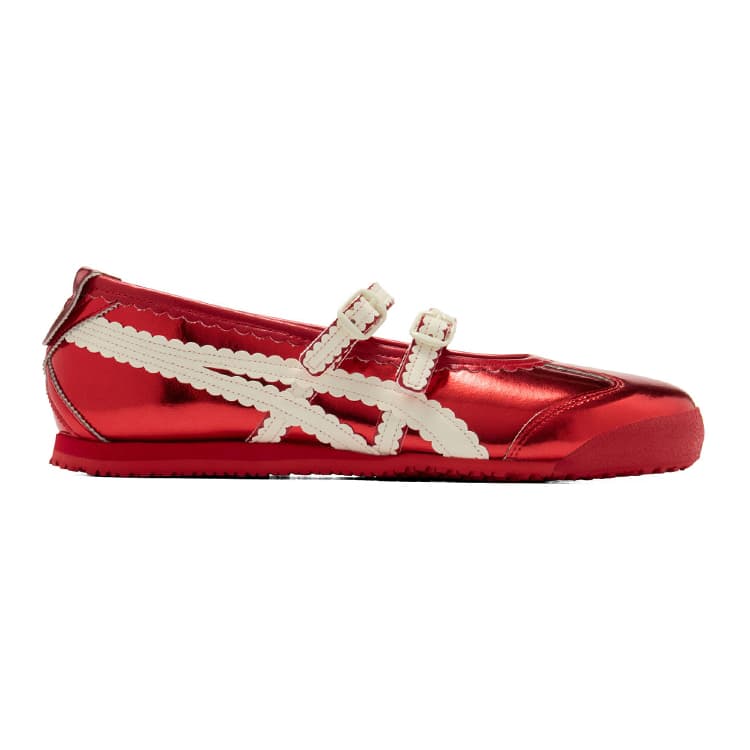 Onitsuka Tiger MEXICO 66 Тонкие и Без Форма Туфли Мэри Джейн Женские Красные - изображение 2