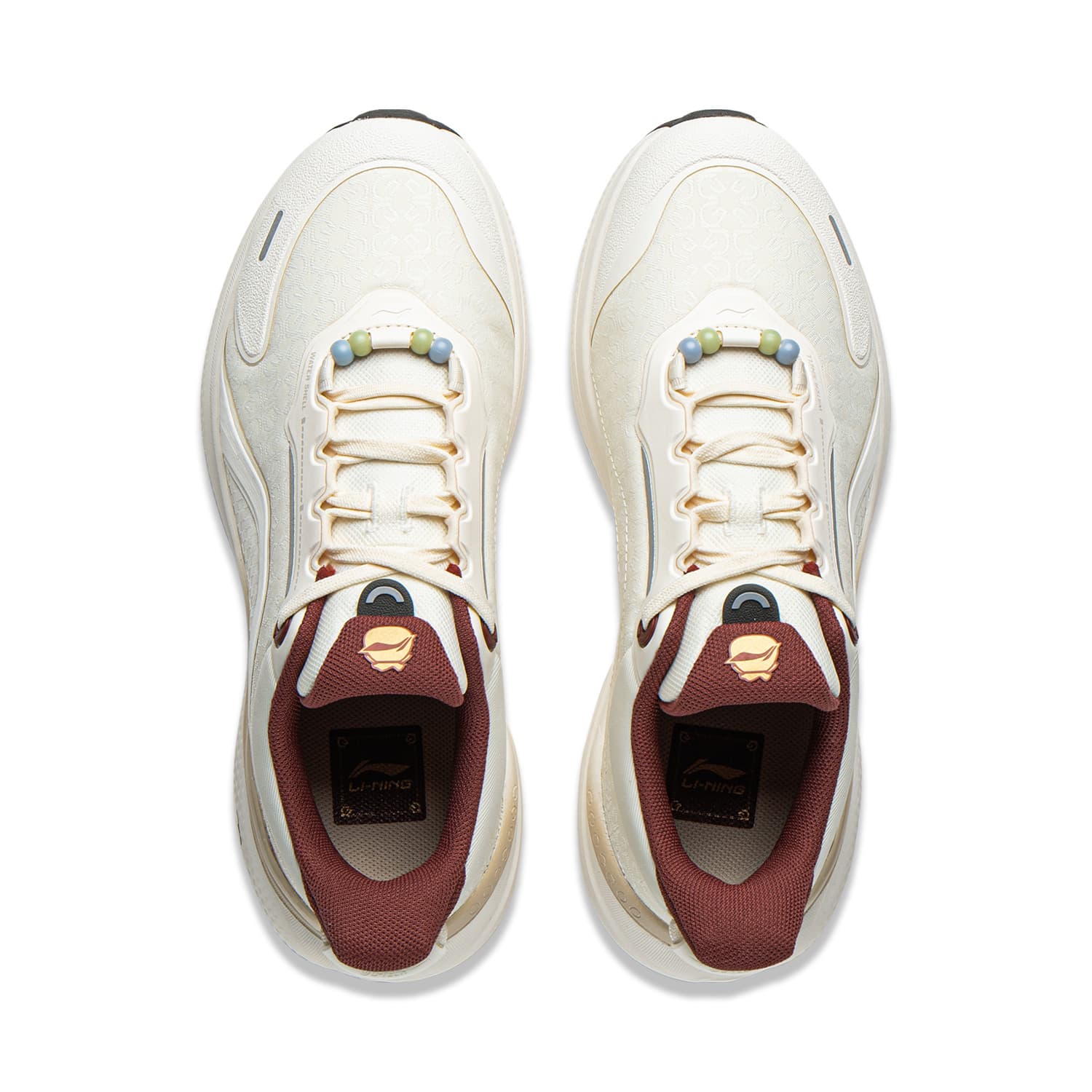 Кроссовки Li-Ning SOFT PLUS 2 CNY Ограниченная серия Года Лошади Модные универсальные мягкие легкие утепленные на платформе водонепроницаемые с отскоком лоу-топы повседневные женские экрю - изображение 4