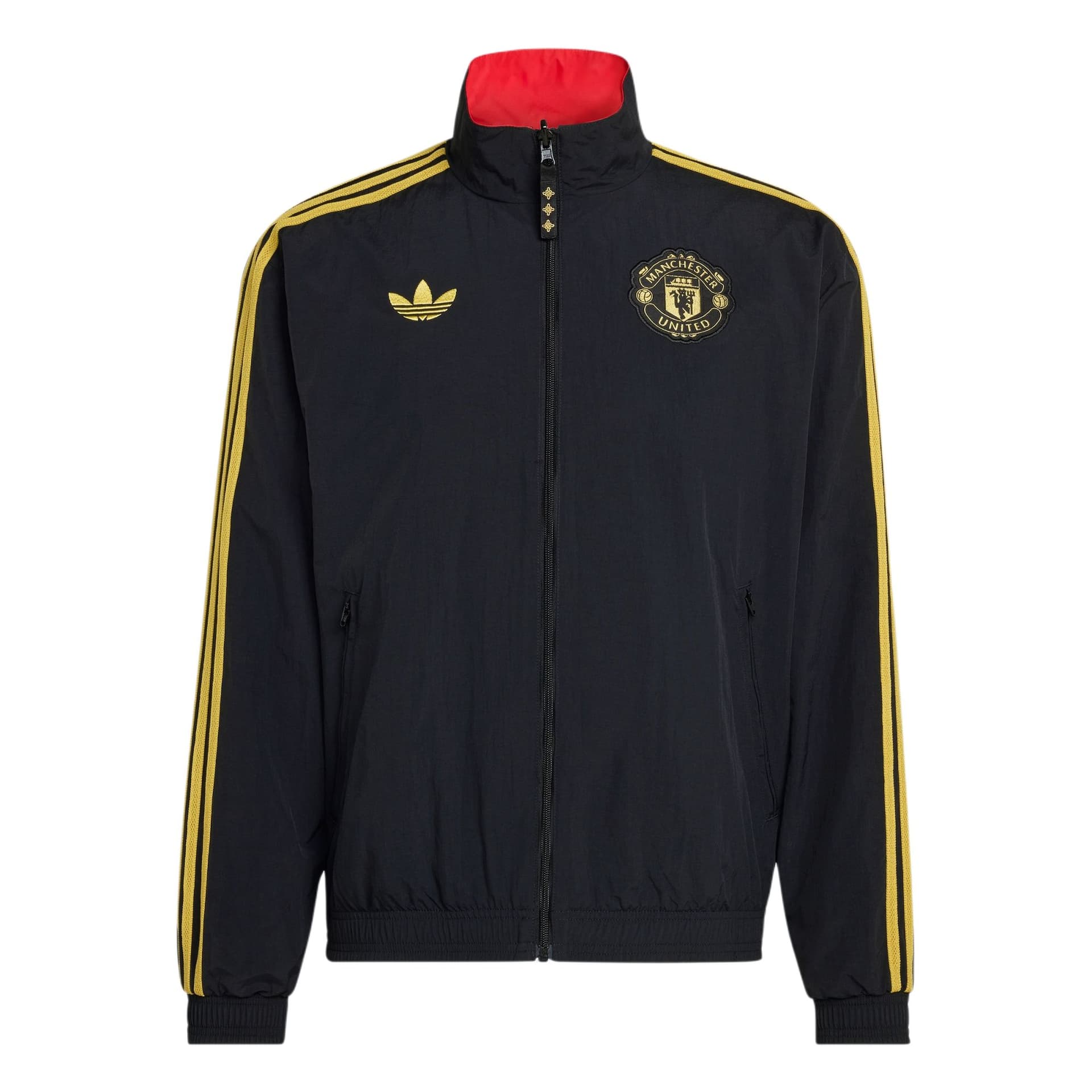 Куртка Adidas Originals Manchester United Черный Светло-Красный Мужские Куртки - изображение 1
