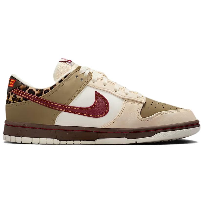 Кроссовки Nike Dunk кожа низкий топ скейтборд обувь женский бежевый красный - изображение 2