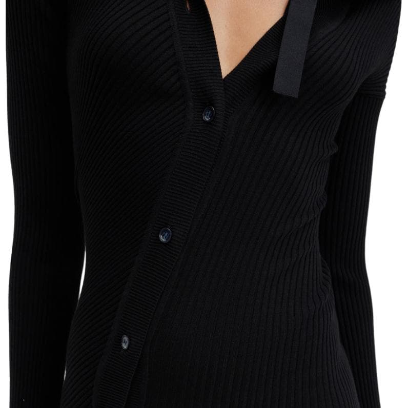Платье Jacquemus Asymmetrical Cardigan Dress Black - изображение 5