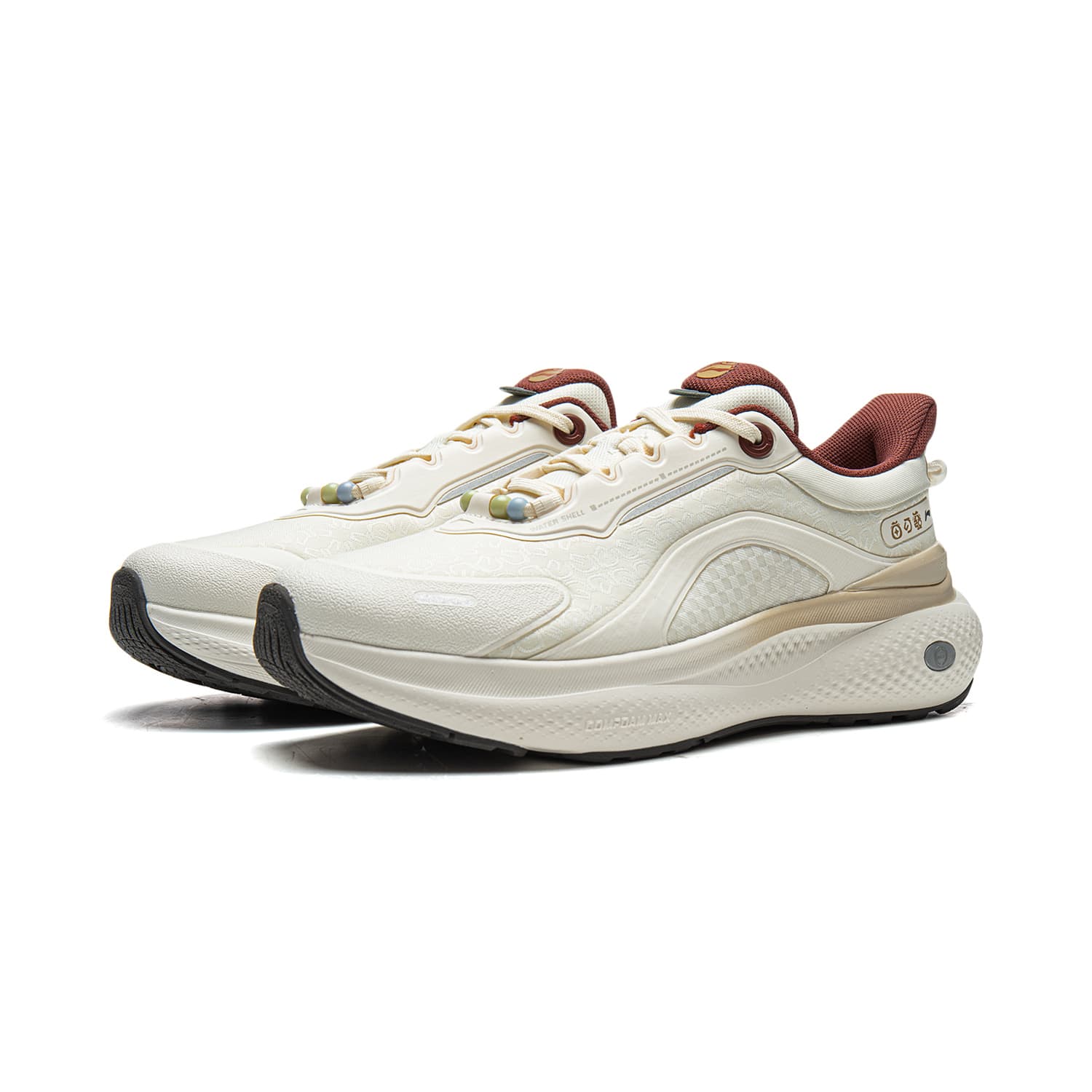 Кроссовки Li-Ning SOFT PLUS 2 CNY Ограниченная серия Года Лошади Модные универсальные мягкие легкие утепленные на платформе водонепроницаемые с отскоком лоу-топы повседневные женские экрю - изображение 3