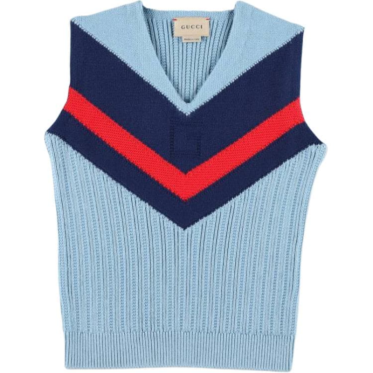 GUCCI Rib Stitch Cotton Vest V - изображение 1