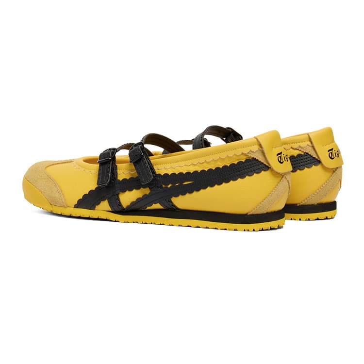 Onitsuka Tiger MEXICO 66 TGRS Тонкие и без объема Туфли Мэри Джейн Женские Желтый черный - изображение 4