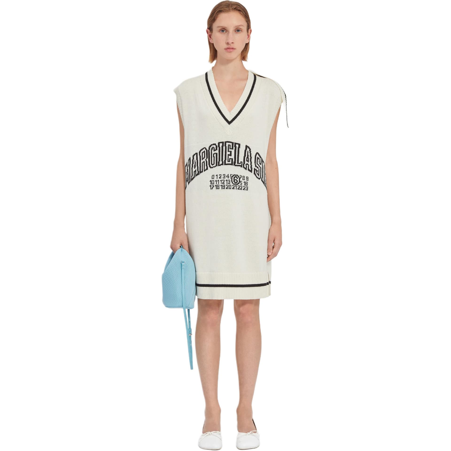 MM6 Maison Margiela SS25 Платье без рукавов Женское Белое - изображение 4