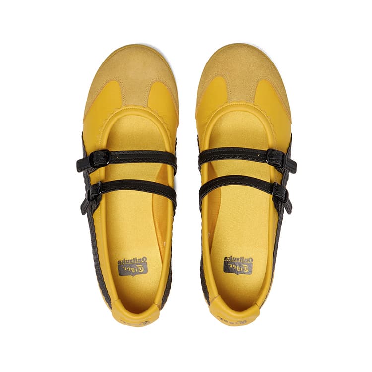 Onitsuka Tiger MEXICO 66 TGRS Тонкие и без объема Туфли Мэри Джейн Женские Желтый черный - изображение 5