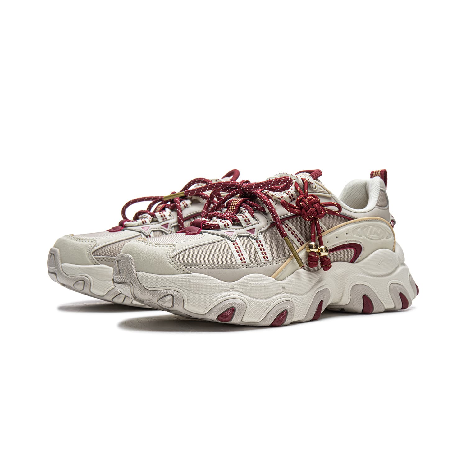 Кроссовки Li-Ning LINING Cloud Lite 3 CNY Классический и универсальный винтажный модный тренд с высокой подошвой Oтскок Противоскользящая износостойкая Дышащий Легкий Лоу-топы Повседневный Женский Слюдяной серый - изображение 3