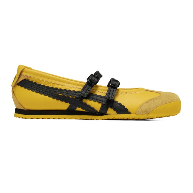 Onitsuka Tiger MEXICO 66 TGRS Тонкие и без объема Туфли Мэри Джейн Женские Желтый черный - изображение 2