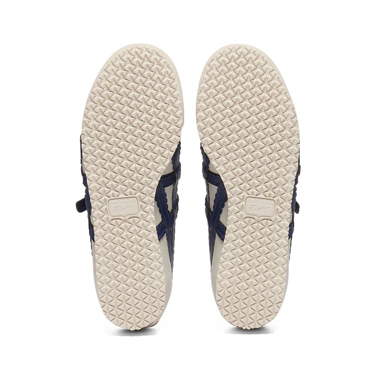 Onitsuka Tiger MEXICO 66 TGRS Тонкие и Без Форма Туфли Мэри Джейн Женские Бежевый Темно-синий Синий - изображение 7