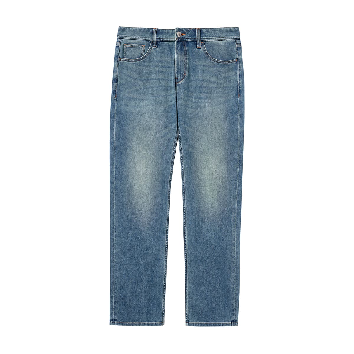 Штаны JACK&JONES Брюки прямого кроя 903, промытые, освежающие, охлаждающие, удобные, универсальные, повседневные, модные, индивидуальные, хлопковая смесь, с застежкой-молнией, мужские - изображение 2