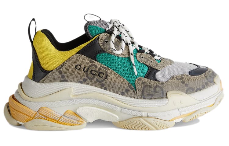 Кроссовки Gucci x Balenciaga Triple S Kaki Brown - изображение 2
