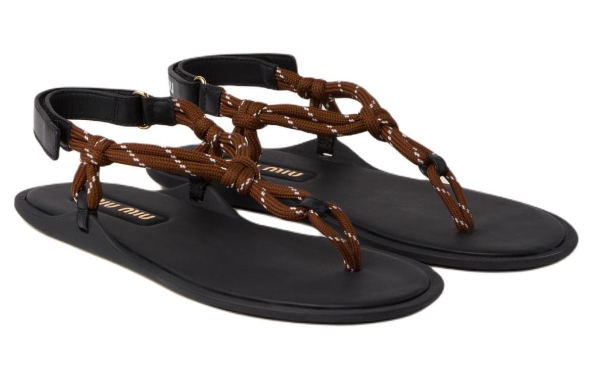 Шлёпанцы Miu Miu Brown Sandals - изображение 3