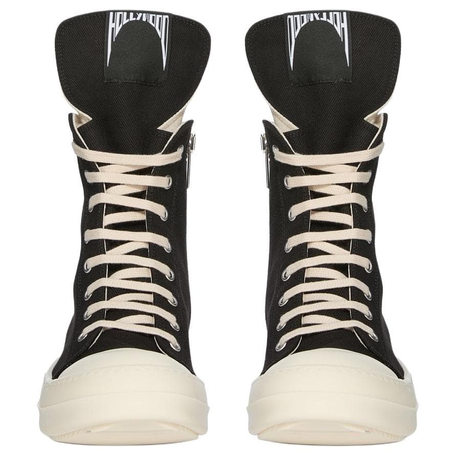 Кроссовки Rick Owens DRKSHDW Round Toe Zip High Top Sneakers Black - изображение 4