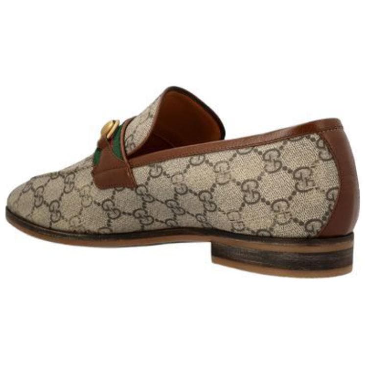 Лоферы GUCCI Paride Монограмма Лоферы Мужские Бежевые - изображение 4