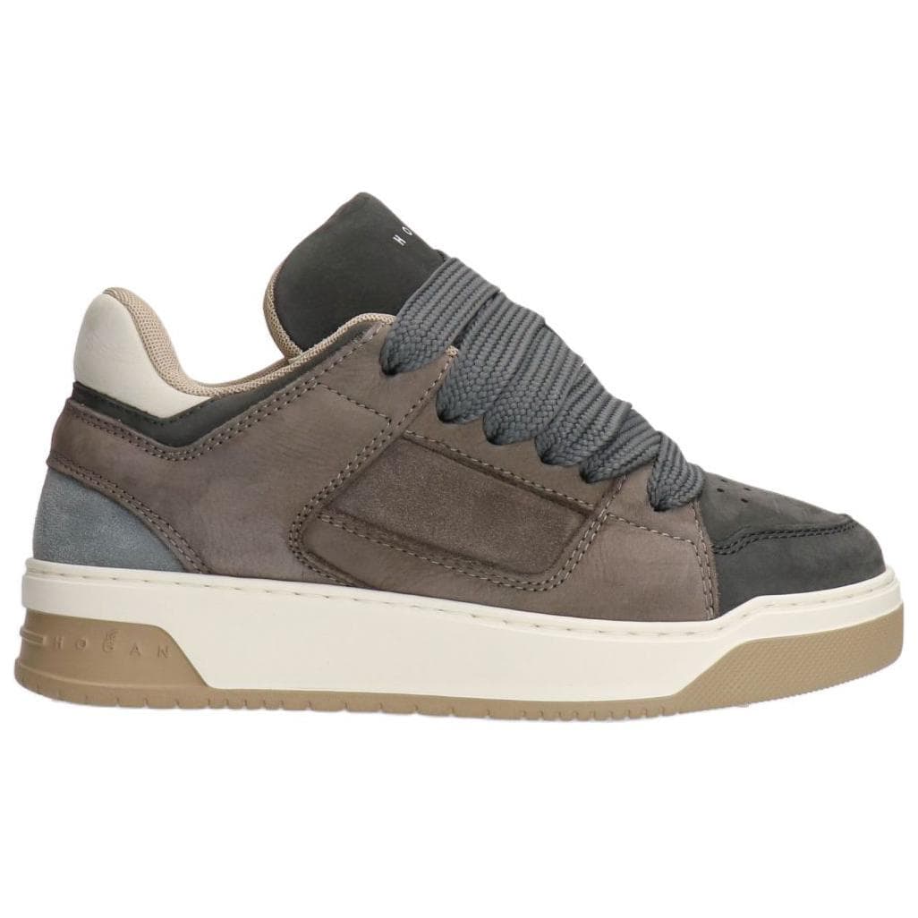 Кроссовки HOGAN H667 Artificial Suede Низкие Кроссовки для Скейтбординга 4CM Женские Черные - изображение 2