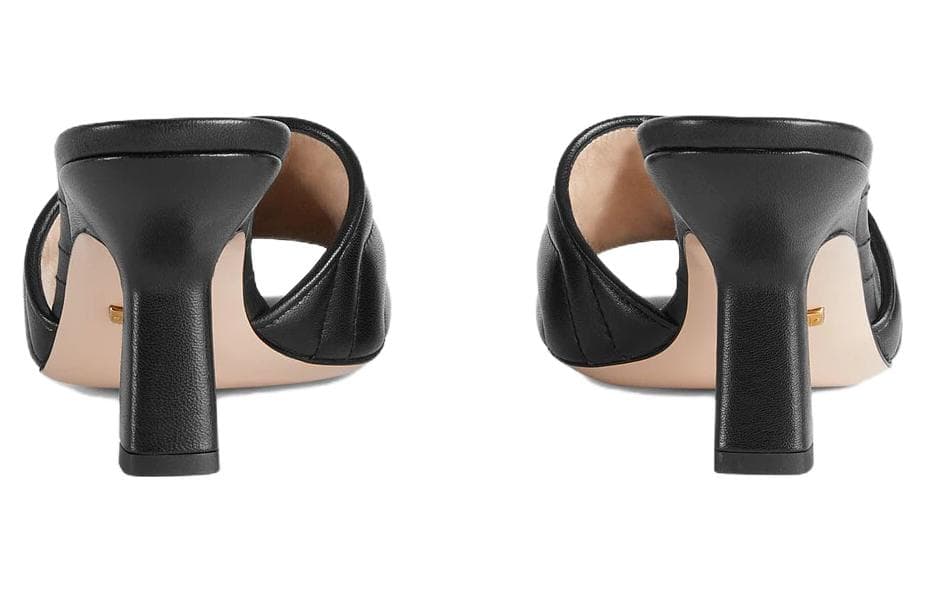 Сандалии Gucci Double G Black Slides - изображение 5