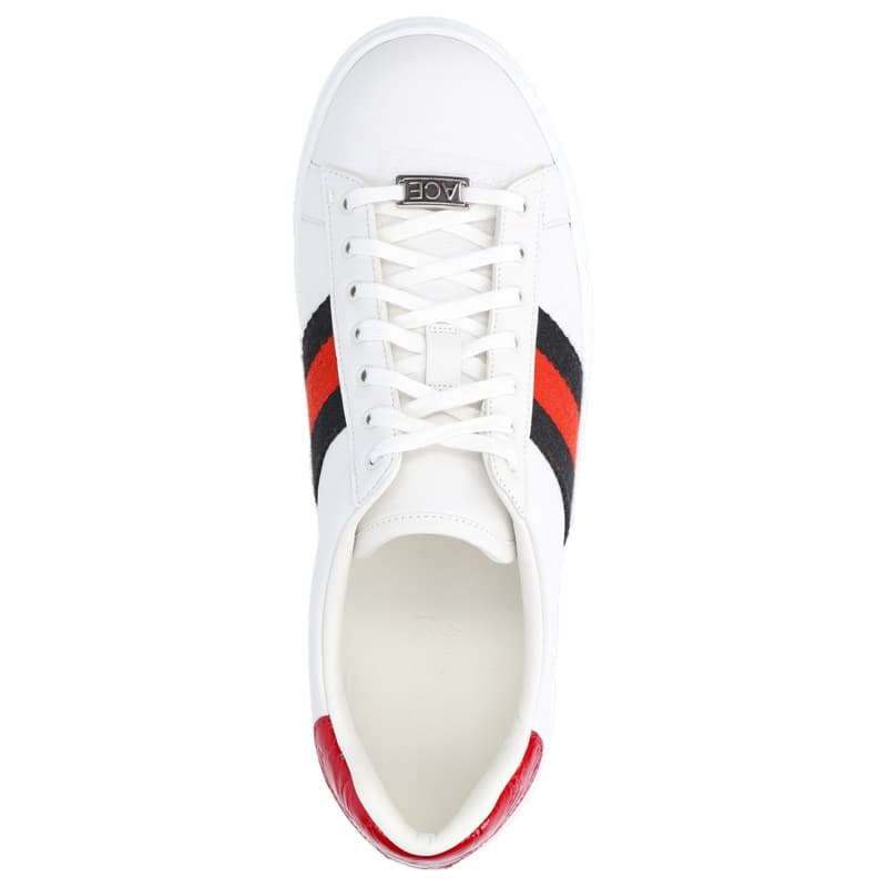 Кроссовки Gucci Ace Leather Sneakers White Red - изображение 5