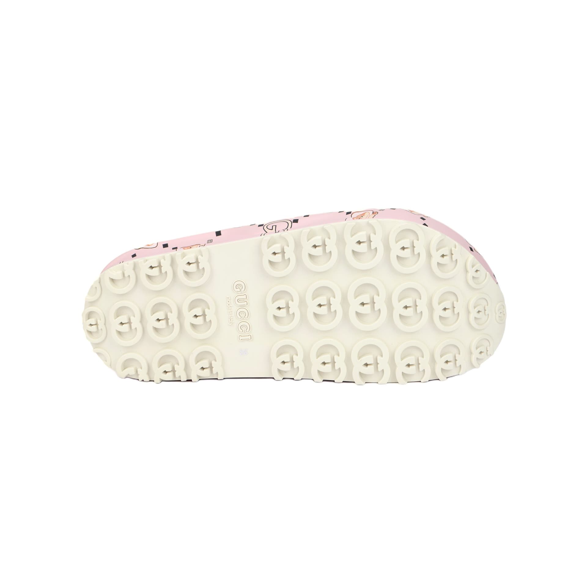 Сандалии Gucci Rubber Animal Print Slides Pink - изображение 5