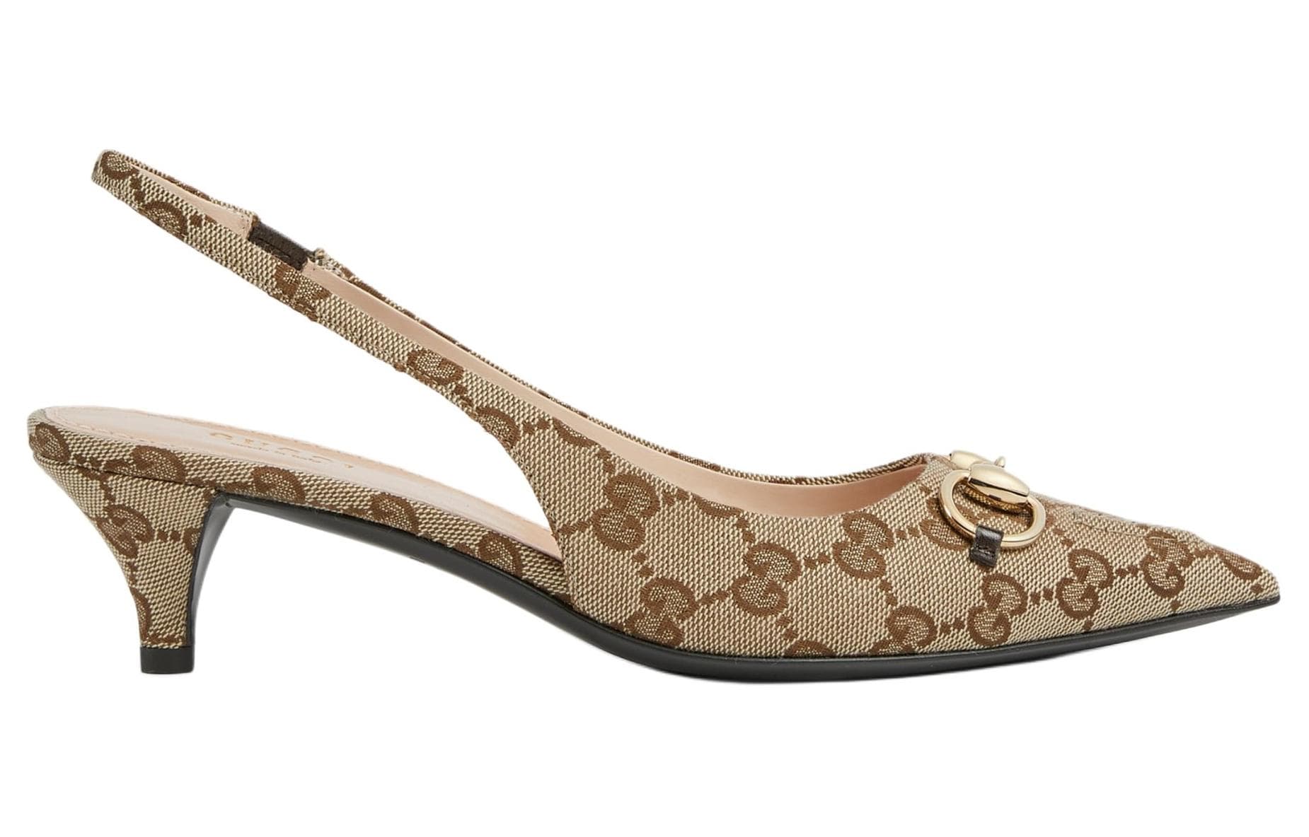 Туфли Gucci Double G Leather Heels Brown - изображение 2