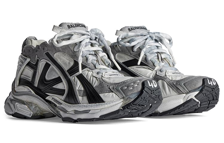 Кроссовки Balenciaga Runner Grey White Black - изображение 3