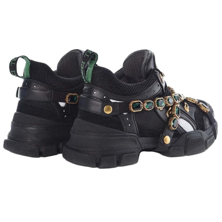 Кроссовки Gucci Black Leather Sneakers - изображение 5
