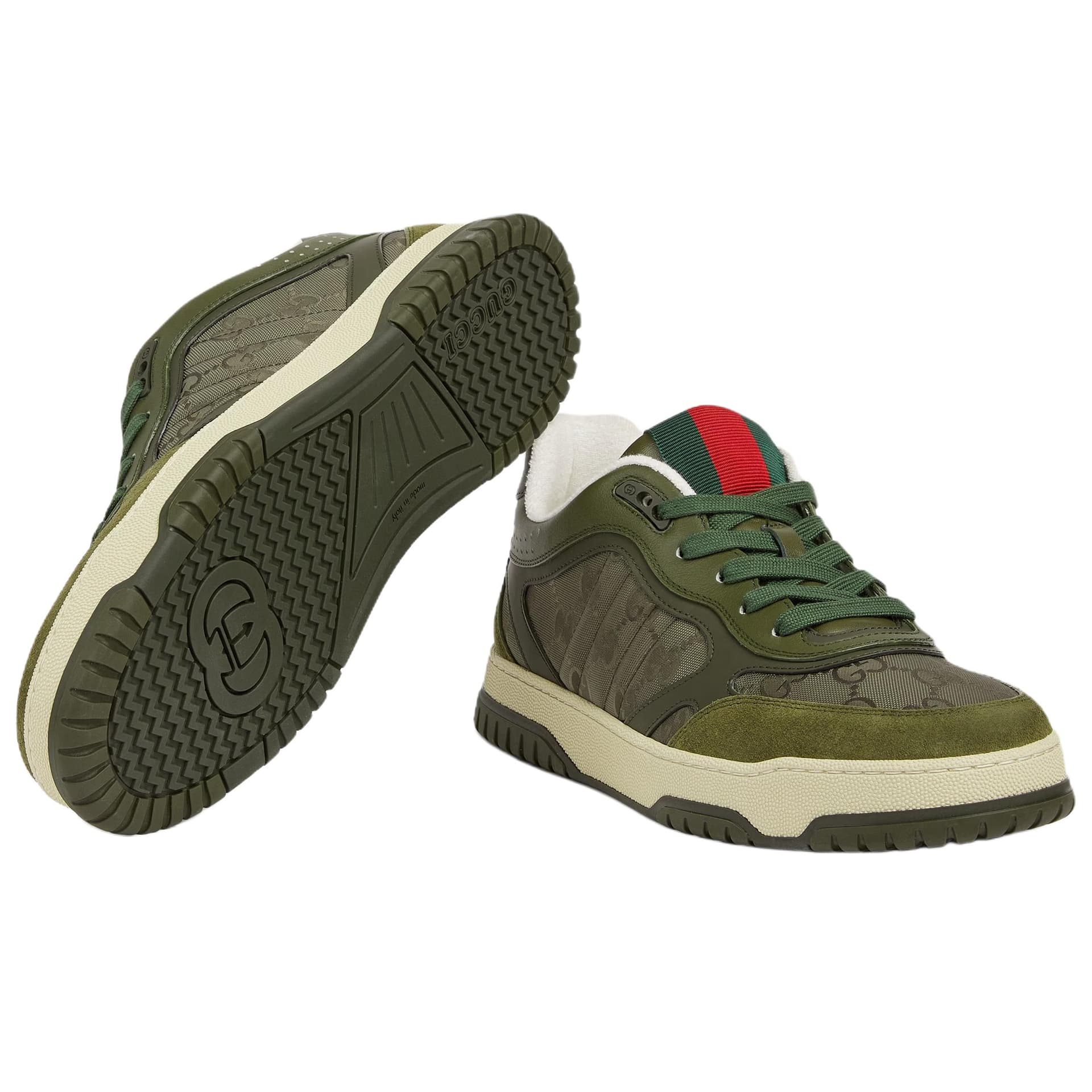 Кроссовки Gucci Re-Web Suede Low Top Sneakers Green - изображение 5