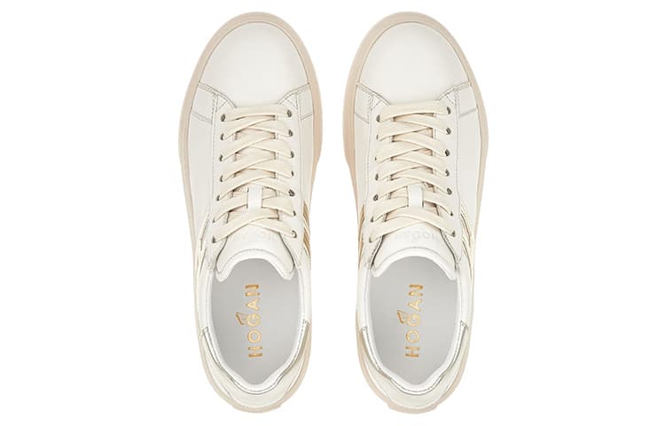 Кроссовки Hogan H365 Leather Lace-Up White Silver - изображение 5