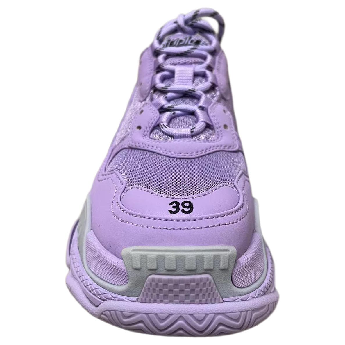 Кроссовки Balenciaga Triple S Кожа Низкие Кеды Женские Фиолетовые - изображение 3