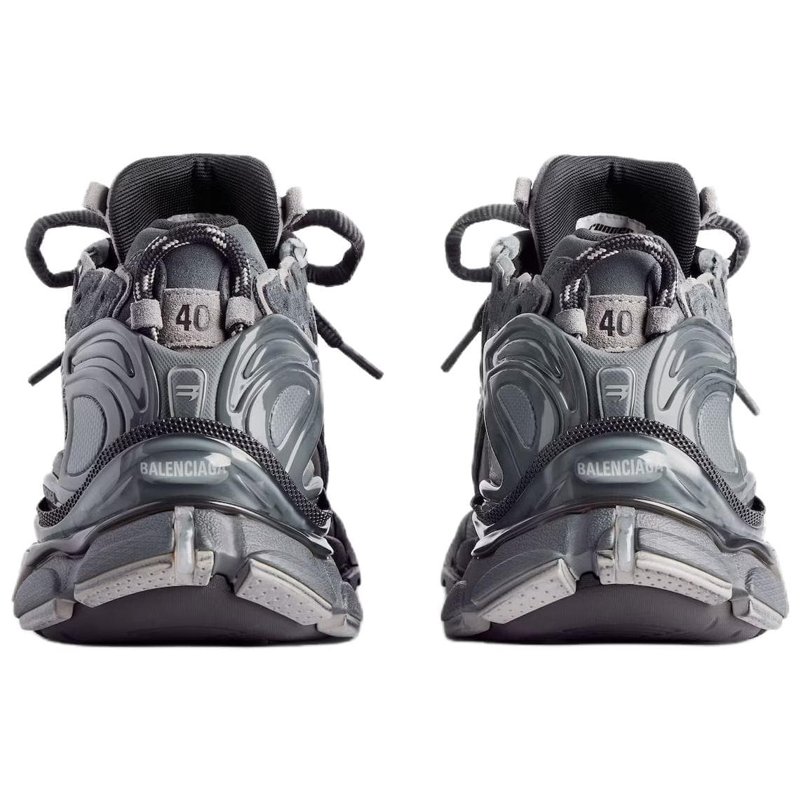 Кроссовки Balenciaga Runner MID Топ Толстая подошва Кроссовки Мужские Серые - изображение 4