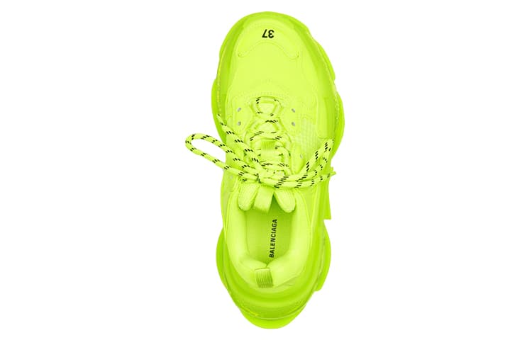 Кроссовки Balenciaga Triple S Clear Sole Fluorescent Yellow - изображение 5