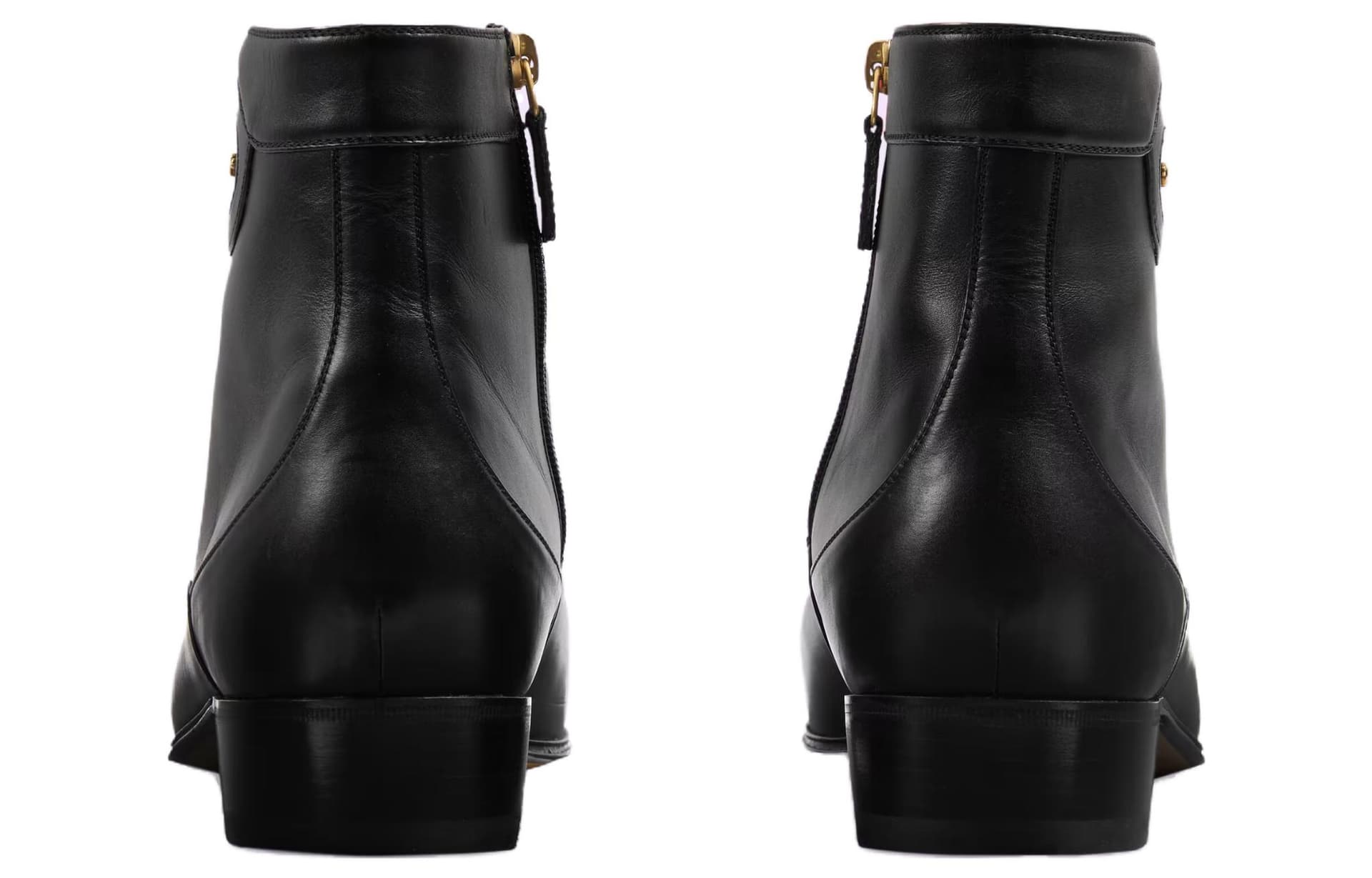 Сапоги Gucci Leather Ankle Boots Black - изображение 4