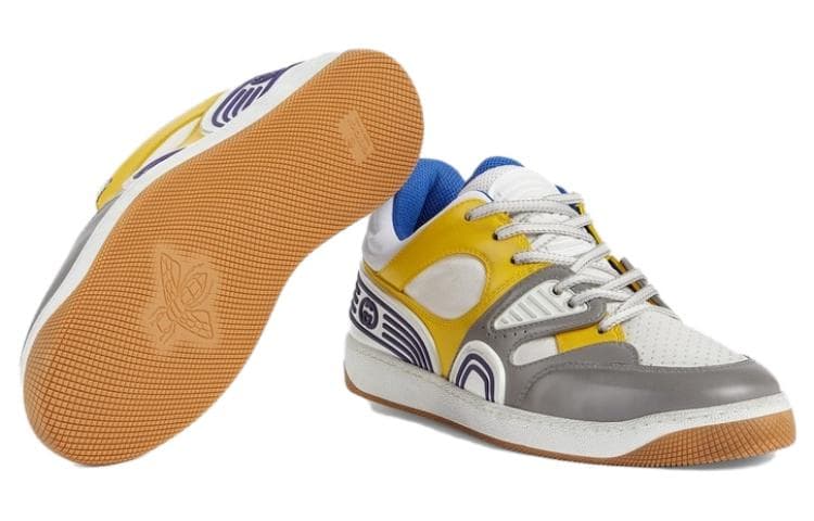 Кроссовки Gucci Basket White Grey Yellow - изображение 6
