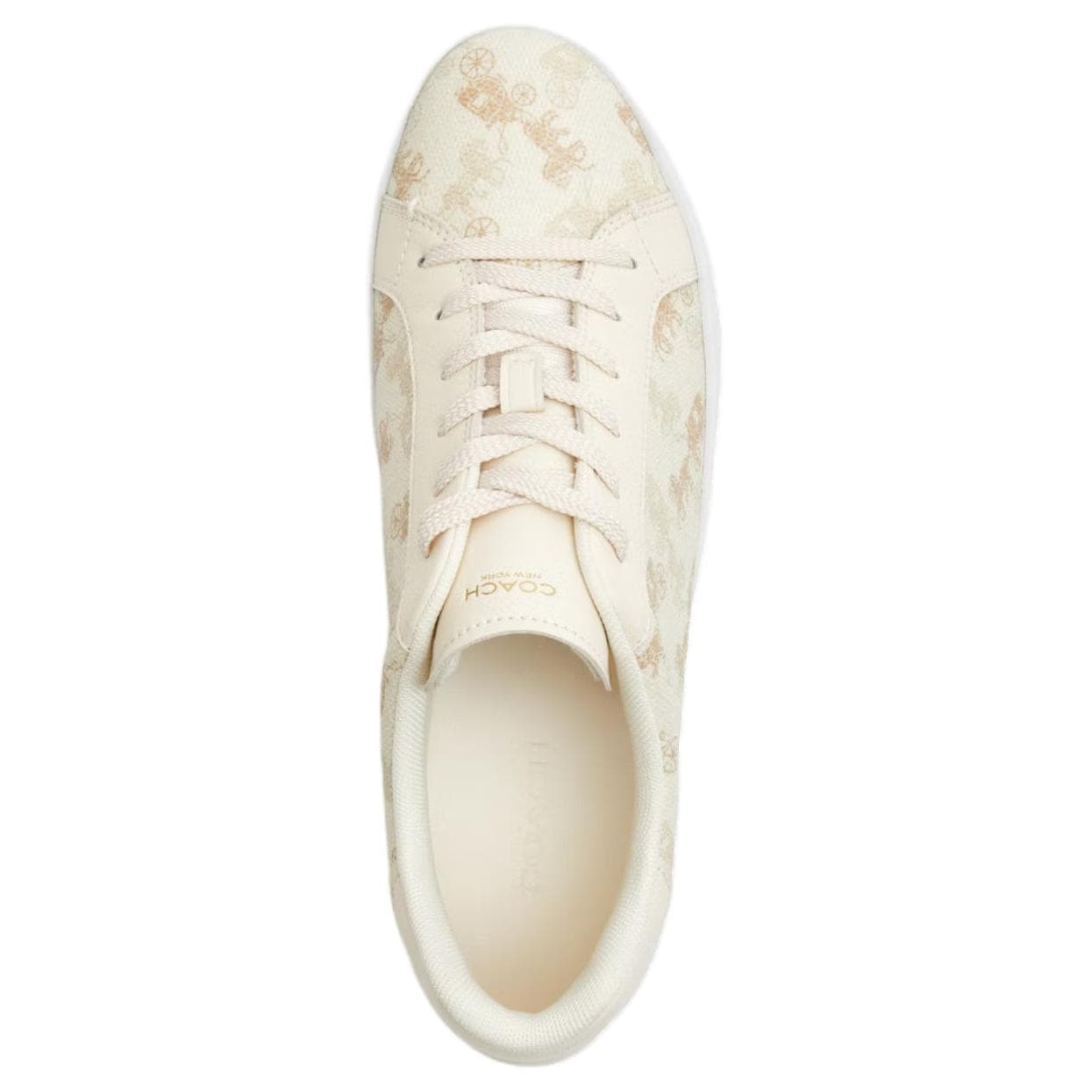 Кроссовки COACH Highline Round Toe Lace-Up Low Top Sneakers Beige - изображение 3